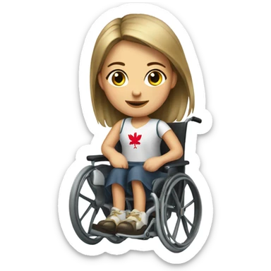 Poland Girl in a wheelchair  sticker