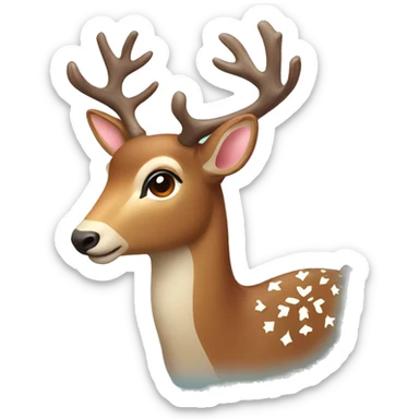 Christmas deer sticker