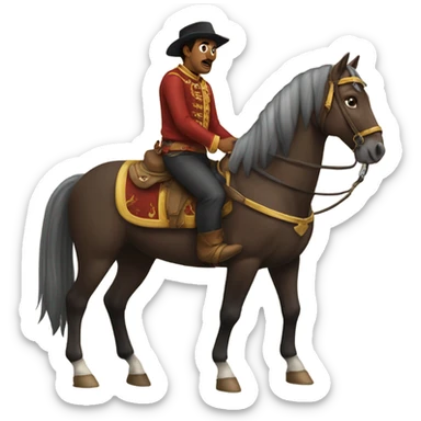 melchor a caballo sticker