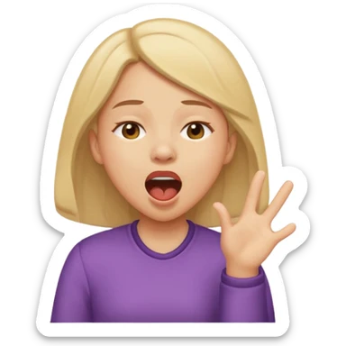 girl wake up sticker