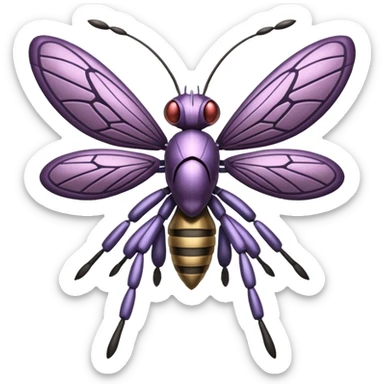 Vikavolt-Pinsir-Butterfree-Genesect-Miraidon-fusion, dull body sticker