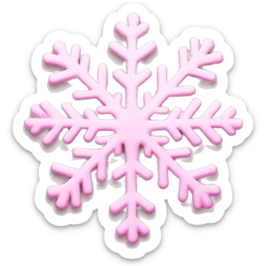 Light Pink snowflake sticker