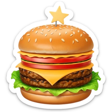 Kapibara burger sticker