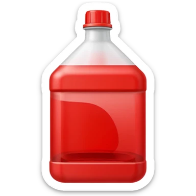 Red engine coolant liquid sticker