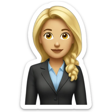 community manager woman caucasic black air sticker