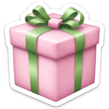 Pastel pink Christmas present  sticker