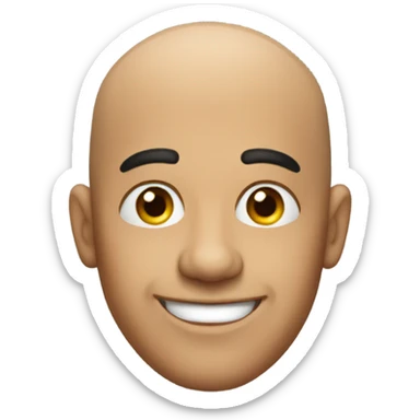 Winking bald Latino man sticker