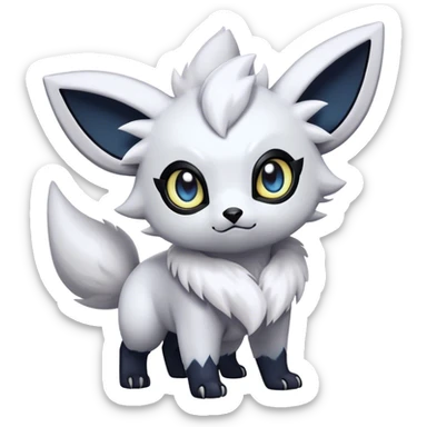 Cool Cute Kawaii Absol-Zorua-Umbreon-Pokemon-fakemon-hybrid-animal Full Body  sticker