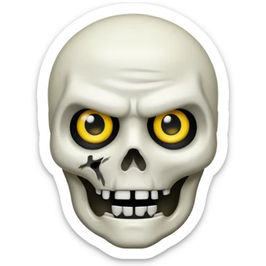  Words that say Livin A Call of Duty Mobile character ghost emoji who is nauseated and hates something sticker