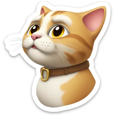 cool cat chilling and looking up sticker