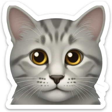un gato azul ruso con la lengua fuera sticker