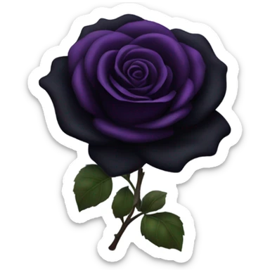 Black rose sticker