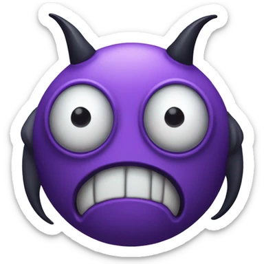 One eyed, long horned, flying purple people eater  sticker