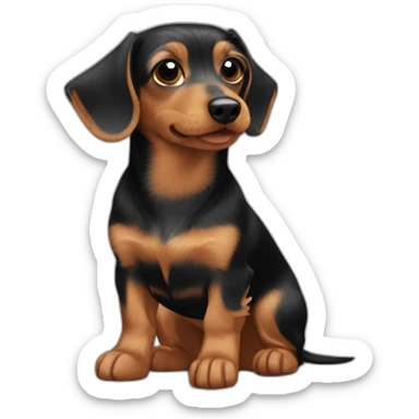 yorkie dachshund mix sticker