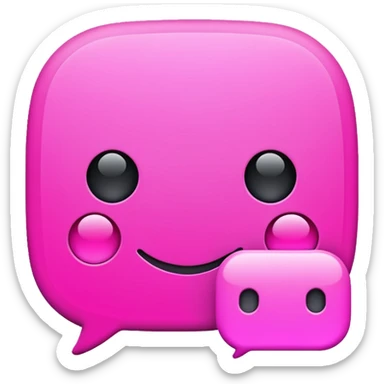 pink chat gpt ai app logo sticker