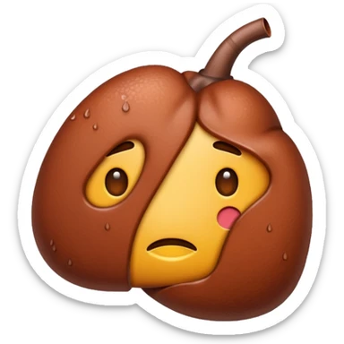 Shivering liver emoji sticker