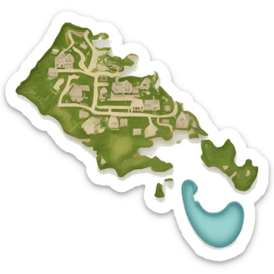 Outline of Nantucket Island, Massachusetts  sticker