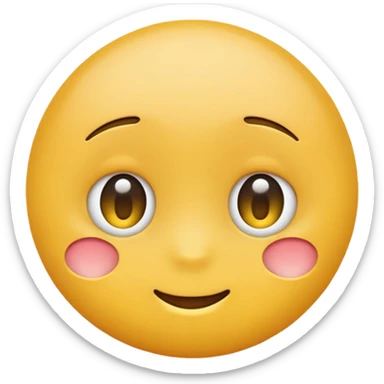 Shying emoji sticker