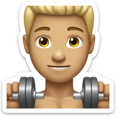 light skin tone hand lifting dumbbell sticker
