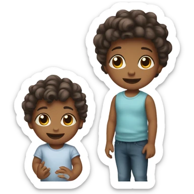 two baby bestfriends sticker