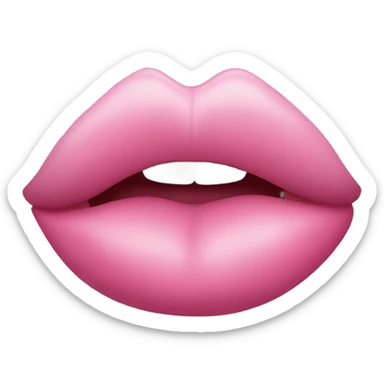 Pink kiss lips sticker