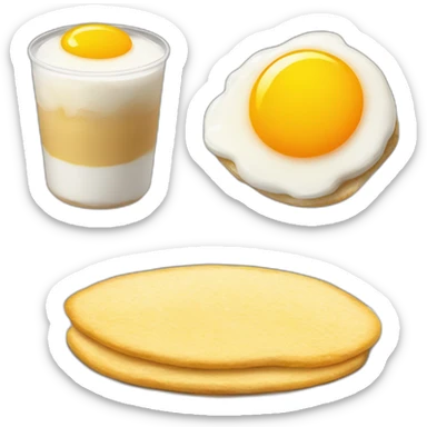 desayuno huevo revueltos con arepa y queso encima sticker