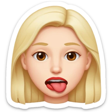 persona mordiéndose el labio  sticker