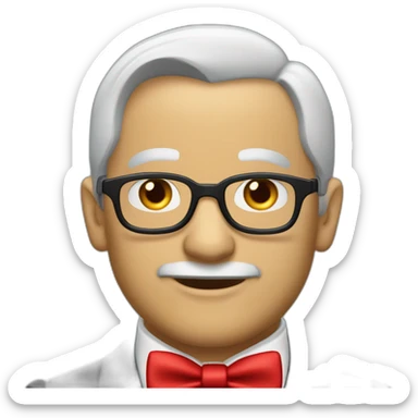 jenkins-a-gray-haired-almost-bald-butler-wearning-dinner-jacket-with-red-bow-tie-with-closed-eyes-no-glasses-and-closed-eyes-without-glasses sticker