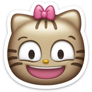 Hello kitty giggling/laughing sticker