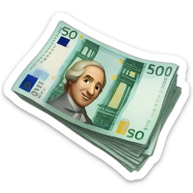 euros bills sticker