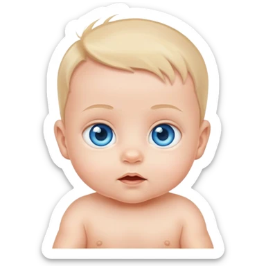 adorable baby infant with striking bright blue eyes sticker