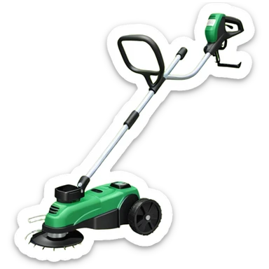 Echo lawn trimmer with edging attachment sticker