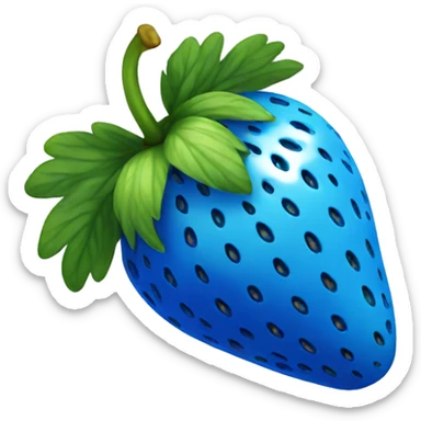 blue strawberry sticker
