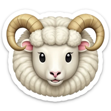 Single horn ram sticker
