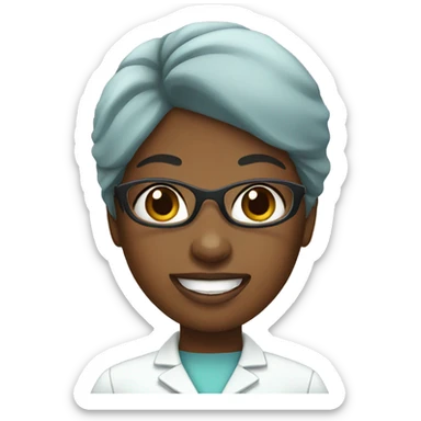 Black female Dentist  sticker