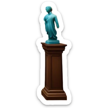 An icon featuring an elegant art gallery with classic paintings hanging on the walls, and sculptures displayed on pedestals. Visitors admire the exhibits, capturing the essence of culture, history, and art. Set against a transparent background. sticker