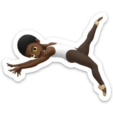 black gymnast doing flip sticker