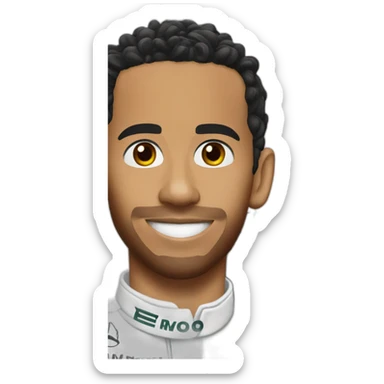 lewis hamilton and F1 w11 car sticker