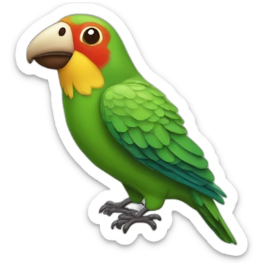 Perroquet boit un jus sticker