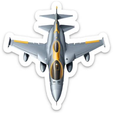 American F16 from topdown view sticker