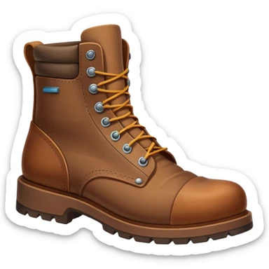 brown work boots sticker