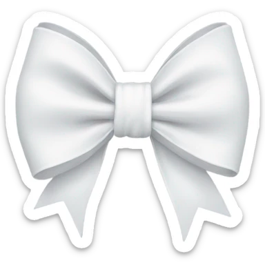 white bow sticker