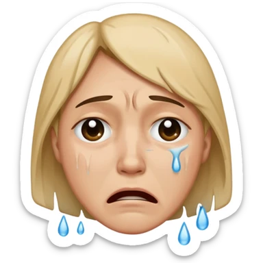 Mendiga chorando muito sticker