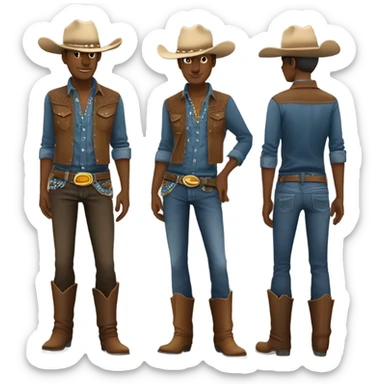 cowboy chic sticker