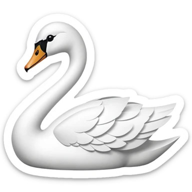 Small paper swan . sticker