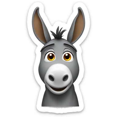 donkey saying sorry holding ears sticker