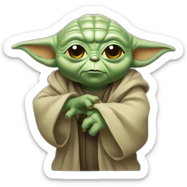 Master Yoda y Grogu sticker