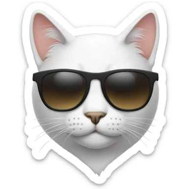 Cat with sunglasses sticker