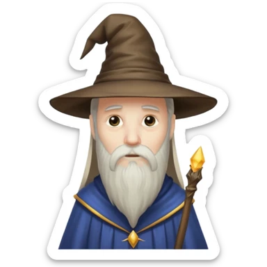 sad wizards in hat sticker