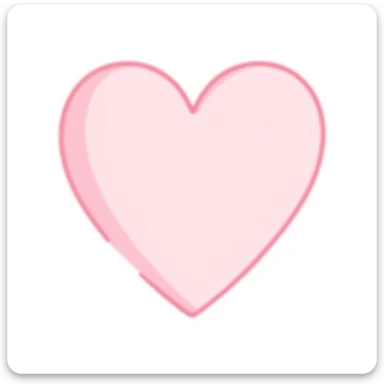pastel pink hand-drawn heart sticker